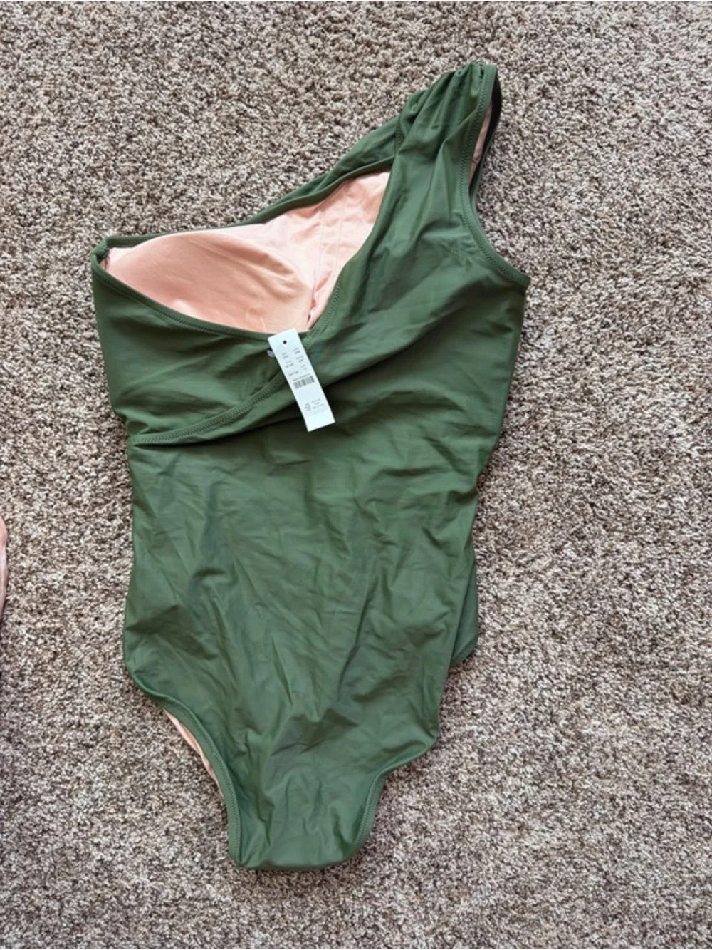 J. Crew One-Shoulder Ruched Swimsuit